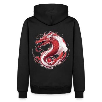 Chinese Astrology Zodiac Sign Year Of The Dragon - Männer Premium Bio Hoodie - Schwarz - Hinten - Nico (187cm)