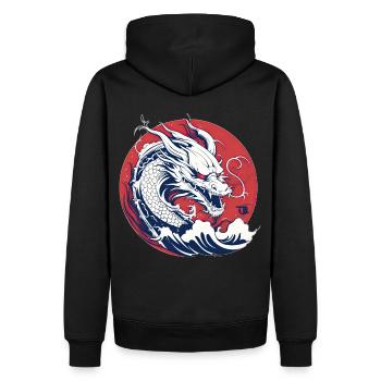 Year Of The Dragon Zodiac Chinese New Year - Männer Premium Bio Hoodie - Schwarz - Hinten - Nico (187cm)