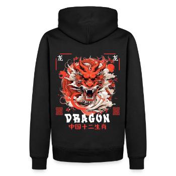 Year Of The Dragon Chinese Astrology Zodiac Sign - Männer Premium Bio Hoodie - Schwarz - Hinten - Nico (187cm)