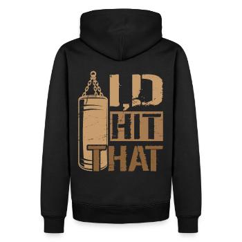 I'd hit That Boxing - Men’s Premium Organic Hoodie - black - Back - Nico (187cm)