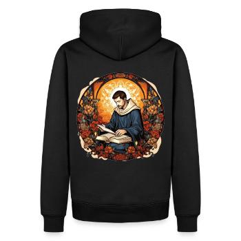 St Dominic De Guzman Renaissance Catholic Saint - Männer Premium Bio Hoodie - Schwarz - Hinten - Nico (187cm)