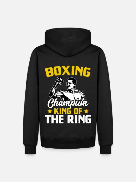 Box-Champion König des Rings - Männer Premium Bio Hoodie - Schwarz