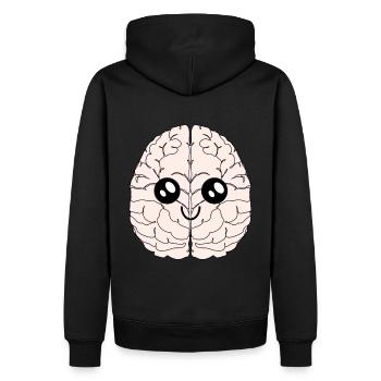 Cervello Autismo Asperger Intelligenza Kavaii - Felpa con cappuccio ecologica premium da uomo - nero - Retro - Nico (187cm)