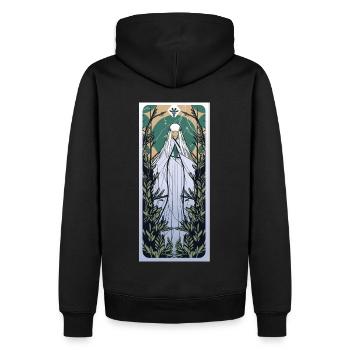 The Empress Tarot Card Nature Fortune Reading Divi - Männer Premium Bio Hoodie - Schwarz - Hinten - Nico (187cm)