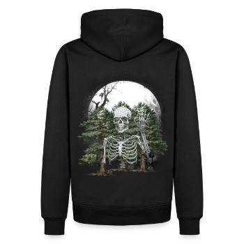 Wald Geist Gespenst Mitternacht Spuk Halloween - Männer Premium Bio Hoodie - Schwarz - Hinten - Nico (187cm)