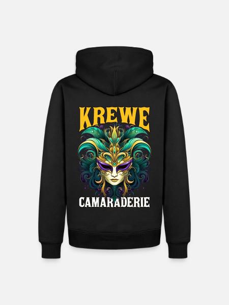Krewe Camaraderie Mardi Gras Mask Carnival - Männer Premium Bio Hoodie - Schwarz