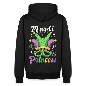Cute Mardi Gras Princess Carnival Mask Parade - Männer Premium Bio Hoodie - Schwarz - Hinten - Nico (187cm)