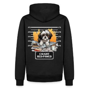 Cute Shih Tzu Mug Shot Dog Funny Pet Parenting - Männer Premium Bio Hoodie - Schwarz - Hinten - Nico (187cm)