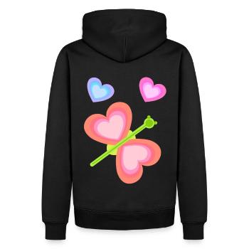 Bébé Tout-petit Printemps Papillon Coeurs Années 80 - Sweat à capuche Premium bio Homme - noir - Dos - Nico (187cm)