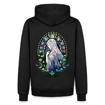 Stained Glass Anime Girl Japanese Fantasy Manga - Männer Premium Bio Hoodie - Schwarz - Hinten - Nico (187cm)