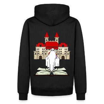 Mitternacht Geisterstunde Märchen Spuk Geschichte - Männer Premium Bio Hoodie - Schwarz - Hinten - Nico (187cm)