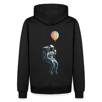 Ballon astronaute astronaute astronaute - Sweat à capuche Premium bio Homme - noir - Dos - Nico (187cm)