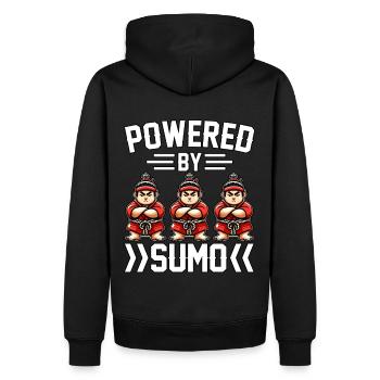 Propulsé par Sumo - Sweat à capuche Premium bio Homme - noir - Dos - Nico (187cm)
