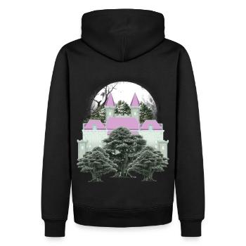 Vintage Castle Castle Fesutung Medieval 80s - Men’s Premium Organic Hoodie - black - Back - Nico (187cm)