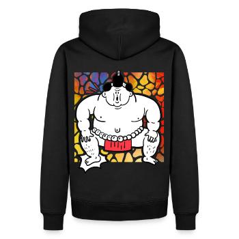 Sumo - Sweat à capuche Premium bio Homme - noir - Dos - Nico (187cm)