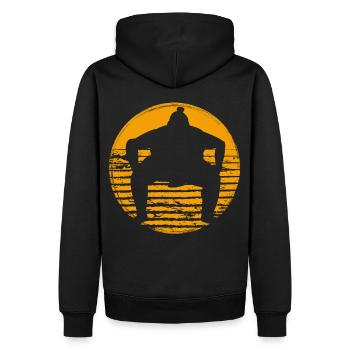 Sumo - Sweat à capuche Premium bio Homme - noir - Dos - Nico (187cm)