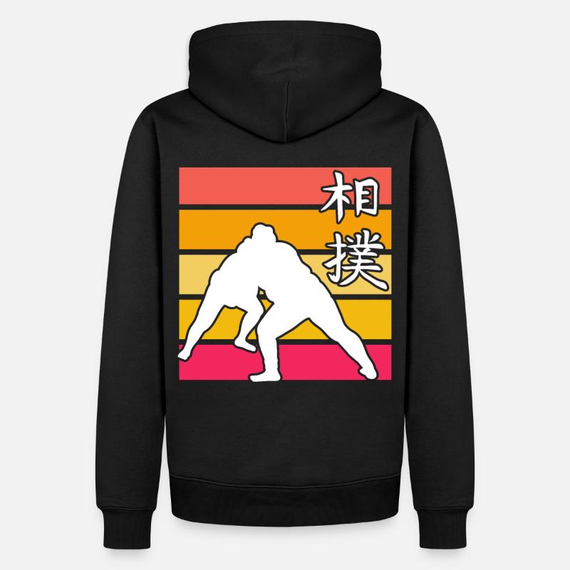 Sumo Rétro - Sweat à capuche Premium bio Homme - noir