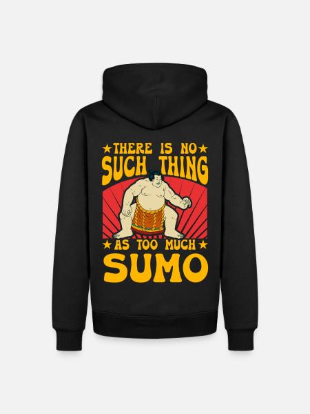 Es gibt nicht zu viel Sumo - Männer Premium Bio Hoodie - Schwarz