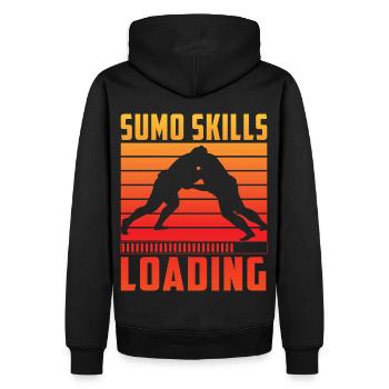Chargement des compétences de sumo - Sweat à capuche Premium bio Homme - noir - Dos - Nico (187cm)