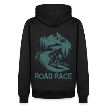 Moto Motocross Motorsport Course sur route - Sweat à capuche Premium bio Homme - noir - Dos - Nico (187cm)