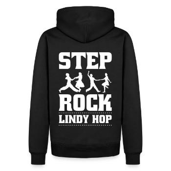 Lindy Hop Tänzer Swing Tanzpaar Swing Dance - Männer Premium Bio Hoodie - Schwarz - Hinten - Nico (187cm)