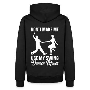 Lindy Hop Tänzer Swing Tanzpaar Swing Dance - Männer Premium Bio Hoodie - Schwarz - Hinten - Nico (187cm)