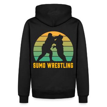 Lutte de sumo - Sweat à capuche Premium bio Homme - noir - Dos - Nico (187cm)