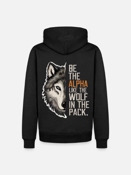 Wolf Wölfe Lustiger Sprüche Wolfsrudel Tiere - Herre Premium økologisk hoodie - sort