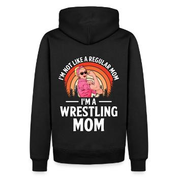 Ich bin nicht wie eine normale Mutter, ich bin eine Wrestling-Mutter - Männer Premium Bio Hoodie - Schwarz - Hinten - Nico (187cm)