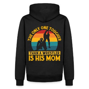 Le seul plus dur qu’un lutteur est sa mère - Sweat à capuche Premium bio Homme - noir - Dos - Nico (187cm)