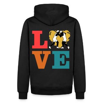 L’amour de la lutte - Sweat à capuche Premium bio Homme - noir - Dos - Nico (187cm)