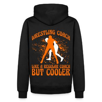 Entraîneur de lutte comme un entraîneur régulier mais plus cool - Sweat à capuche Premium bio Homme - noir - Dos - Nico (187cm)