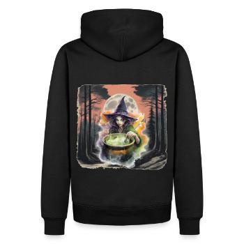 Sorcière de la forêt Halloween conte de fées personnage enfant - Sweat à capuche Premium bio Homme - noir - Dos - Nico (187cm)