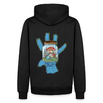 Frog Toad Frogs Fantasy Hand - Men’s Premium Organic Hoodie - black - Back - Nico (187cm)