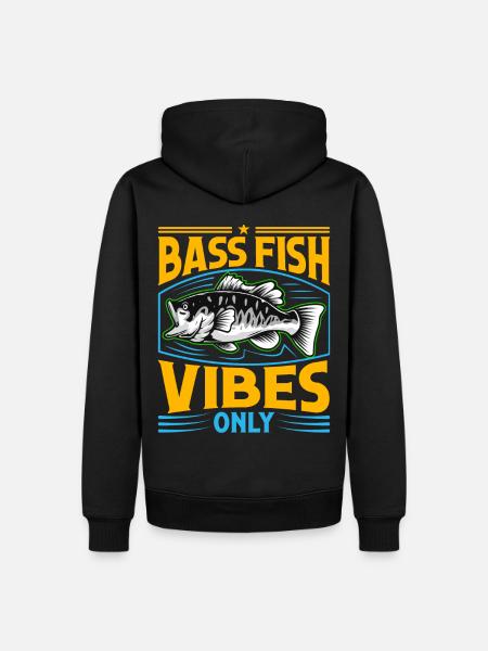 Bash Fish Vibes Only - Men’s Premium Organic Hoodie - black