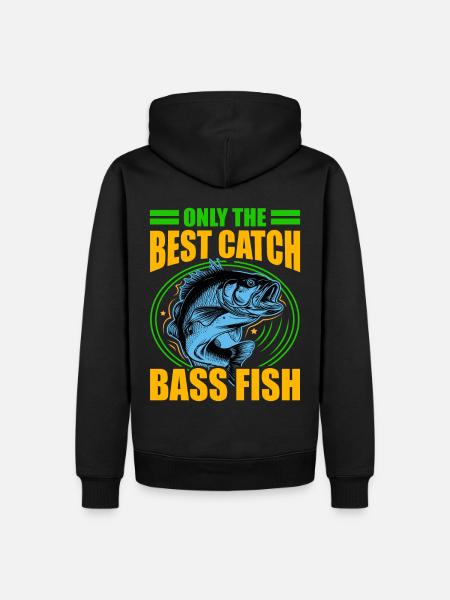 Nur der beste Fang Barschfische - Männer Premium Bio Hoodie - Schwarz