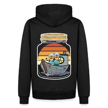Cacahuètes Marins Garçons Marins Marins - Sweat à capuche Premium bio Homme - noir - Dos - Nico (187cm)