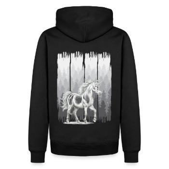 Cheval de forêt Chevaux Licornes Licorne Cheval sauvage - Sweat à capuche Premium bio Homme - noir - Dos - Nico (187cm)