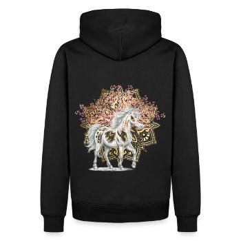 Mythology Unicorns Unicorn Mythical Creatures Fable - Men’s Premium Organic Hoodie - black - Back - Nico (187cm)