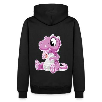 Fantasy for Kids Drino Dinosaur Dragon - Men’s Premium Organic Hoodie - black - Back - Nico (187cm)