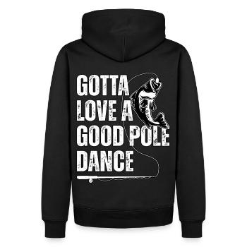 Man muss einen guten Pole Dance lieben - Männer Premium Bio Hoodie - Schwarz - Hinten - Nico (187cm)