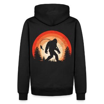 Barschfisch Big Foot - Männer Premium Bio Hoodie - Schwarz - Hinten - Nico (187cm)