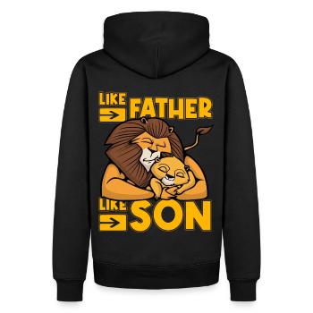 Tel père, tel fils - Sweat à capuche Premium bio Homme - noir - Dos - Nico (187cm)