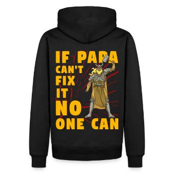 Wenn Papa es nicht reparieren kann, kann es niemand - Männer Premium Bio Hoodie - Schwarz - Hinten - Nico (187cm)