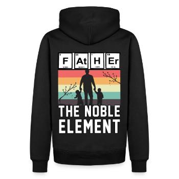 Père le noble élément - Sweat à capuche Premium bio Homme - noir - Dos - Nico (187cm)