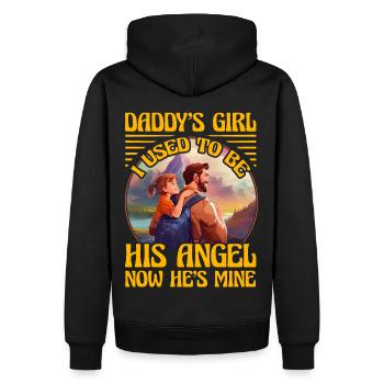 Daddy's Girl I used to be his angel now he's mine - Men’s Premium Organic Hoodie - black - Back - Nico (187cm)