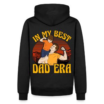 In meiner Best Dad-Ära - Männer Premium Bio Hoodie - Schwarz - Hinten - Nico (187cm)