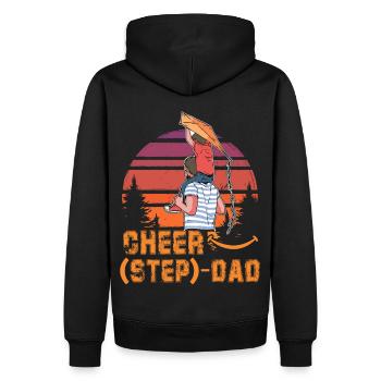 Cheer Step Dad - Men’s Premium Organic Hoodie - black - Back - Nico (187cm)