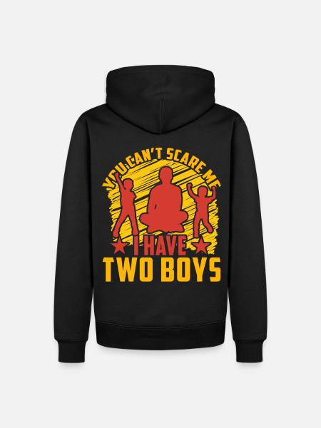 Non puoi spaventarmi, ho due ragazzi - Herre Premium økologisk hoodie - sort