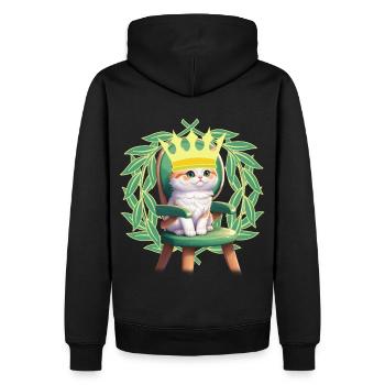 Chat Chats Chaton Princesse Enfants Enfant - Sweat à capuche Premium bio Homme - noir - Dos - Nico (187cm)